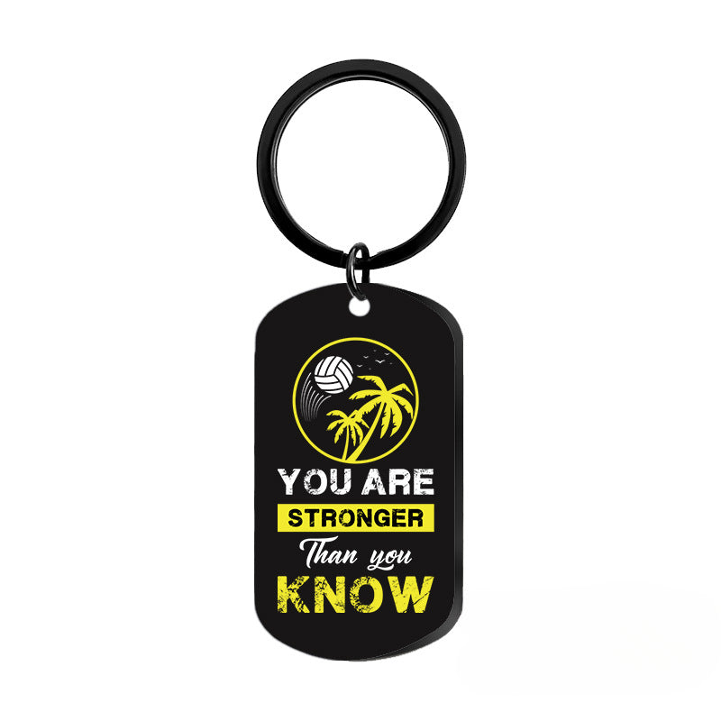 Wholesale Volleyball Sports Metal Keychains